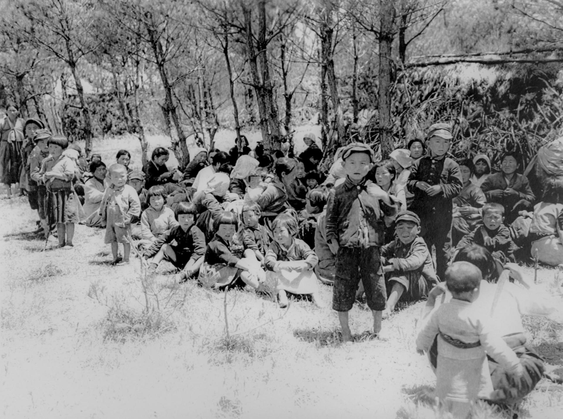 Historical photograph from the period of the April 3rd Incident, Jeju Island